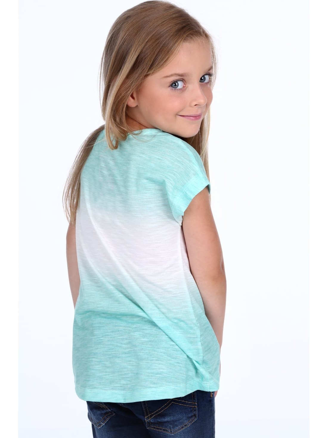 Tricou cu pisica menta NDZ8809 - Magazin online - Boutique